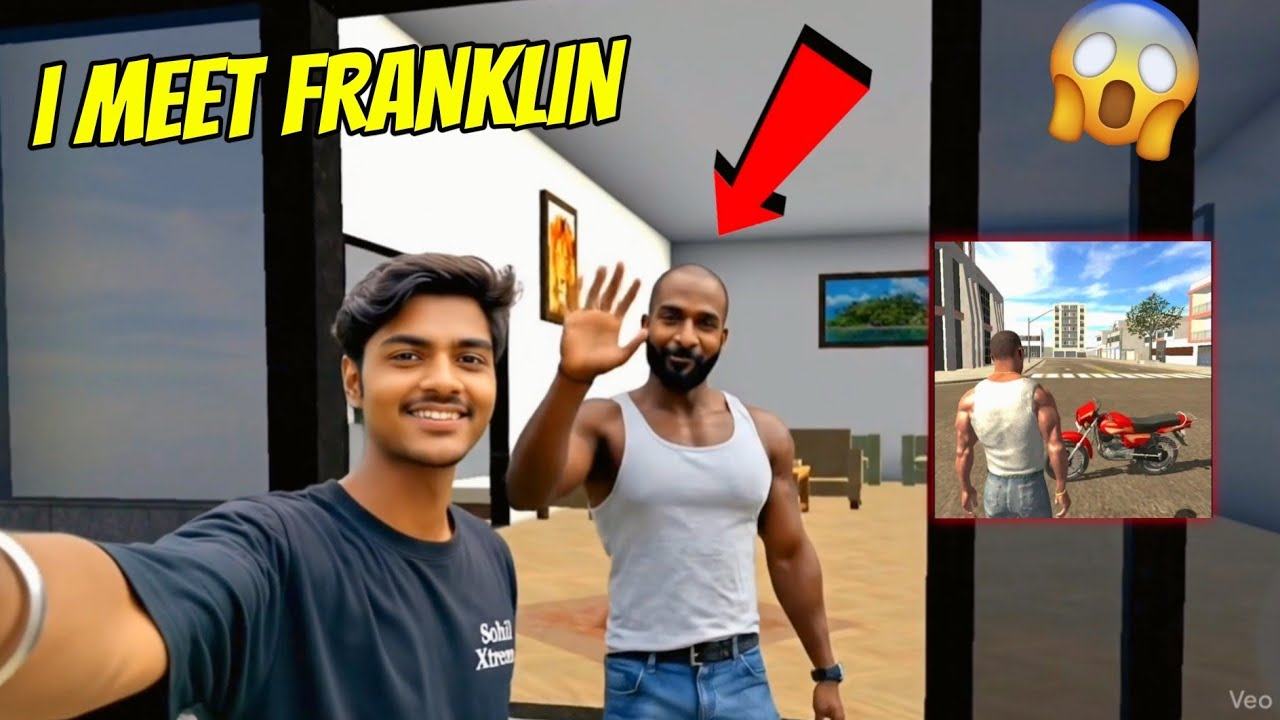 I MET FRANKLIN IN REAL LIFE AT HIS HOUSE!😱 | INDIAN BIKE DRIVING 3D | FRANKLIN HOUSE VISIT #franklin