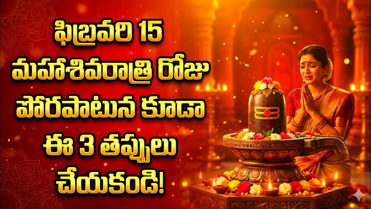 శివ పురాణం ప్రకారం శివరాత్రి రాత్రి చేయకూడని 3 నిషిద్ధ పనులు #mahashivratri 