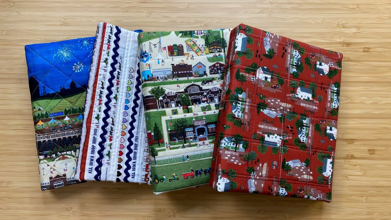Tips and Tricks for an Adorable Quilted Mini 3-Ring Binder Cover. Fits All Iowa Shop Hop Patterns!