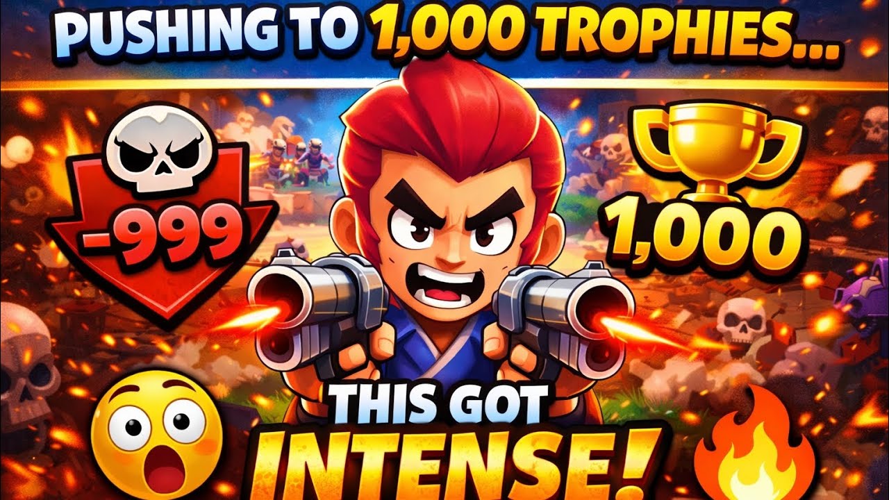 Pushing to 1,000 Trophies… This Got INTENSE 😳🔥 | Brawl Stars 
