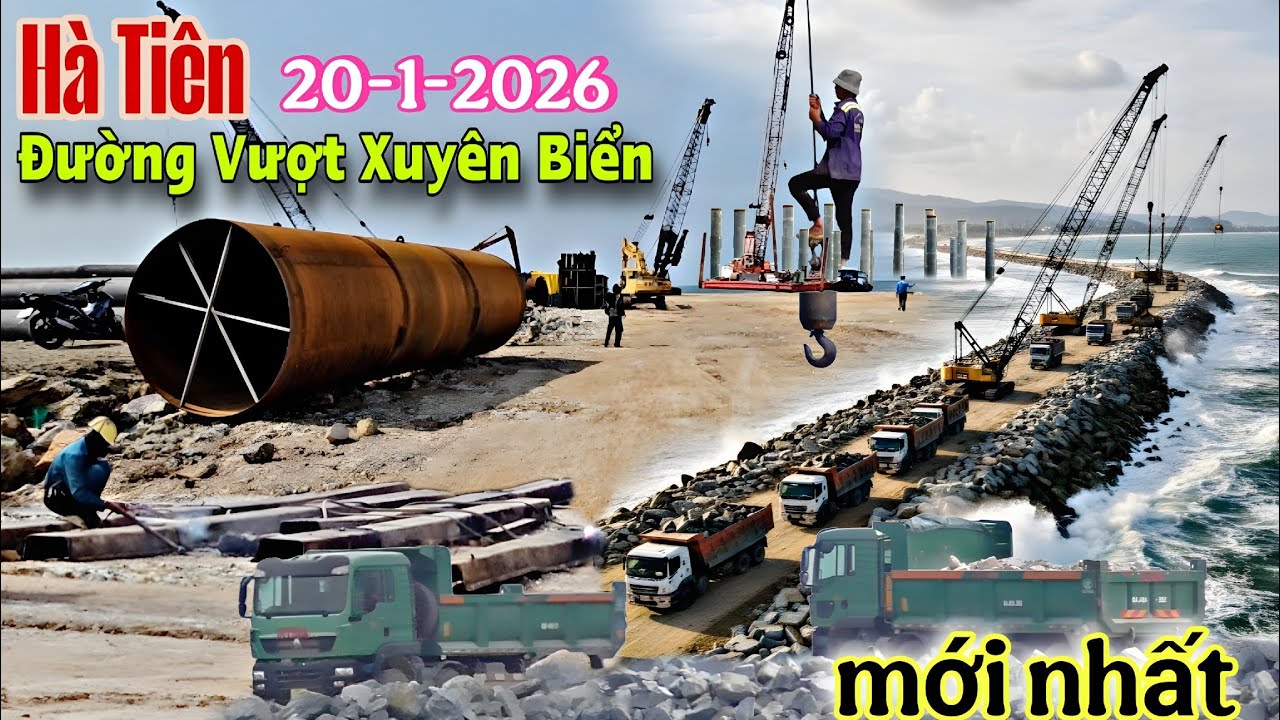 Mới nhất con Đường Vượt Xuyên Biển Hà Tiên ngày 20/1/2026