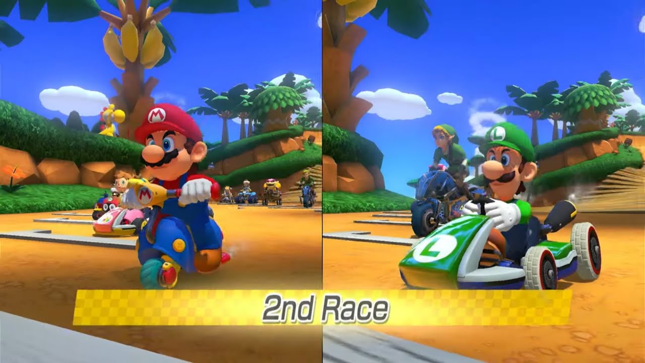 Mario Kart 8 Deluxe | Wave 6 Cup | Mario vs Luigi | 2 Player | 4K