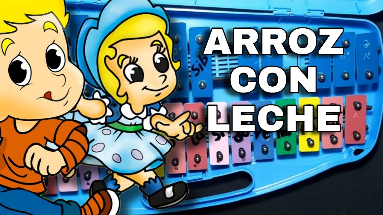 ARROZ CON LECHE Tutorial en Xilófono / Metalófono ( Tutorial FACIL) Las notas sirven para piano