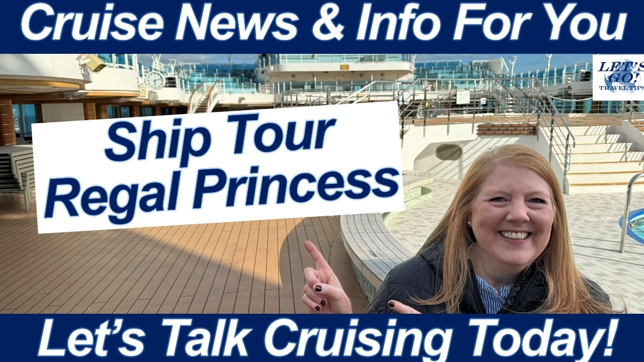 CRUISE NEWS! Regal Princess Ship Tour June 2024 Lido Deck Main Dining Room Piazza Bar Pool Stateroom