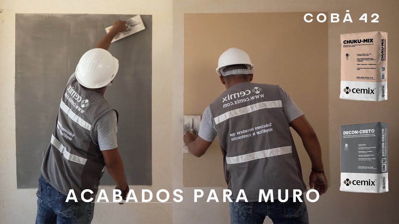 Acabados para MUROS exteriores e interiores | Chukum-mix, Decon-Creto | Coba 42