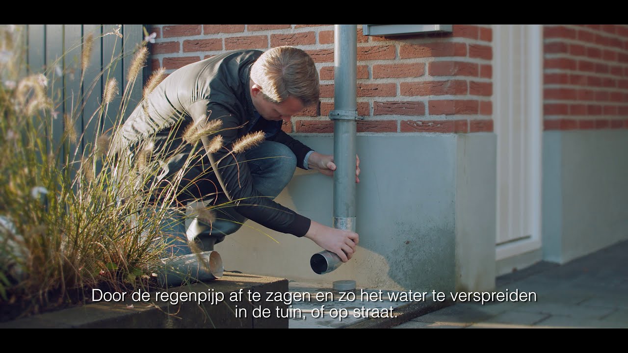 Afkoppelen regenwater door wethouder Bart Porskamp