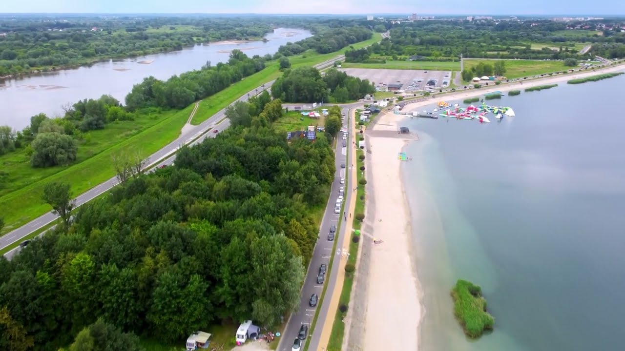 Jezioro Tarnobrzeskie z lotu ptaka #tarnobrzeg