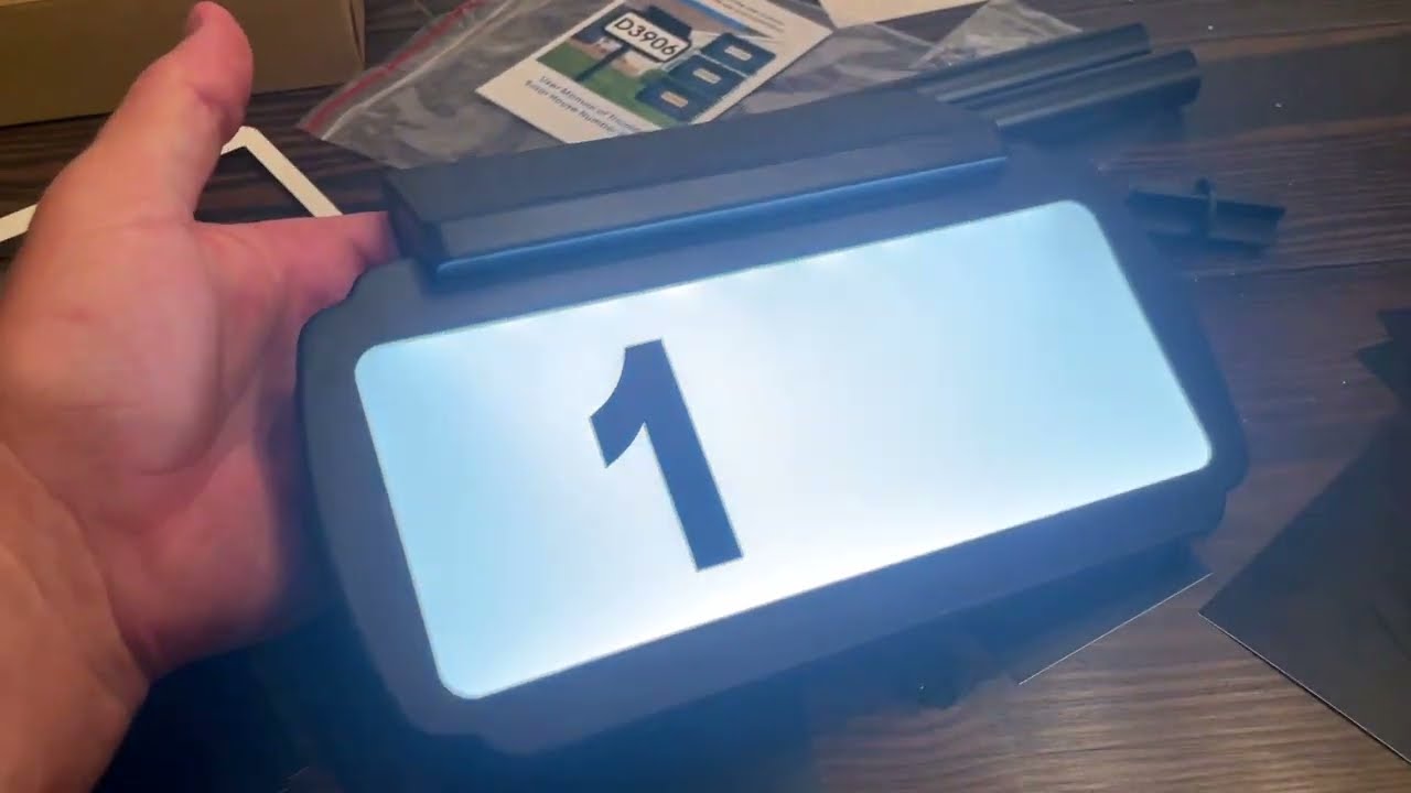 Solar House Number Address Sign is super bright and looks awesome at night!
