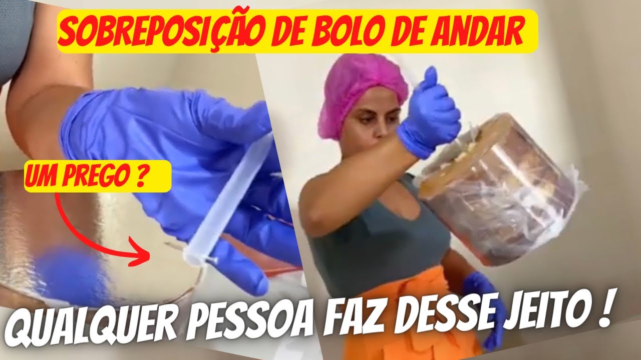 SOBREPOSIÇÃO DE BOLO DE ANDAR COM CANUDO DE PEGA BALÃO