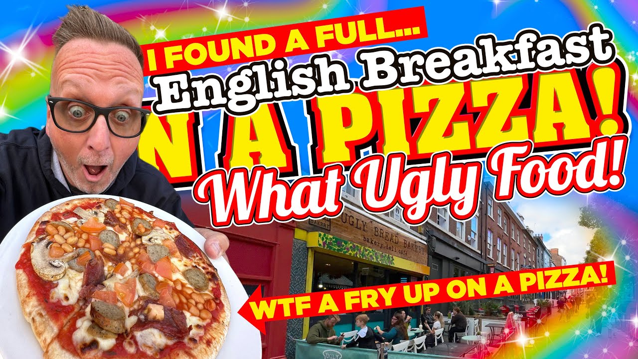 An ENGLISH BREAKFAST on a PIZZA! The most UGLY FOOD I've EVER REVIEWED!!