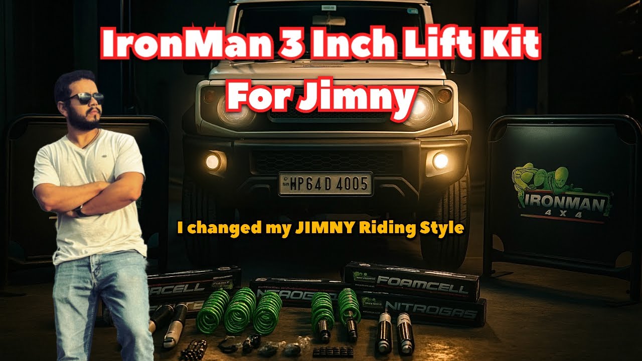🔥JIMNY IRONMAN Nitroshock Suspension KIT Installed + 235 Tyres || 3 Inch Lift 💀