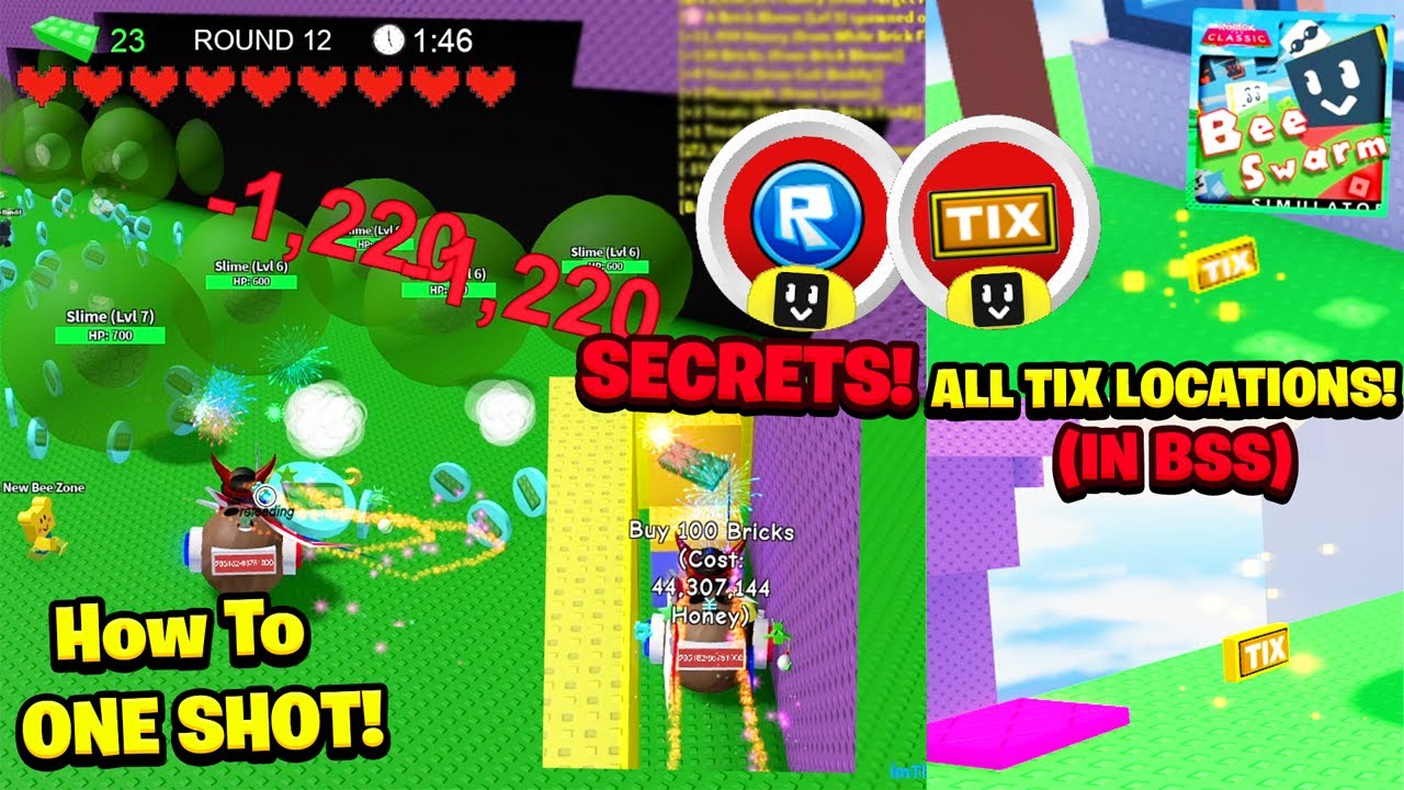 SECRETS & TIPS For Retro Challenge & ALL Tix Locations in Bee Swarm Simulator (Classic Event Roblox)