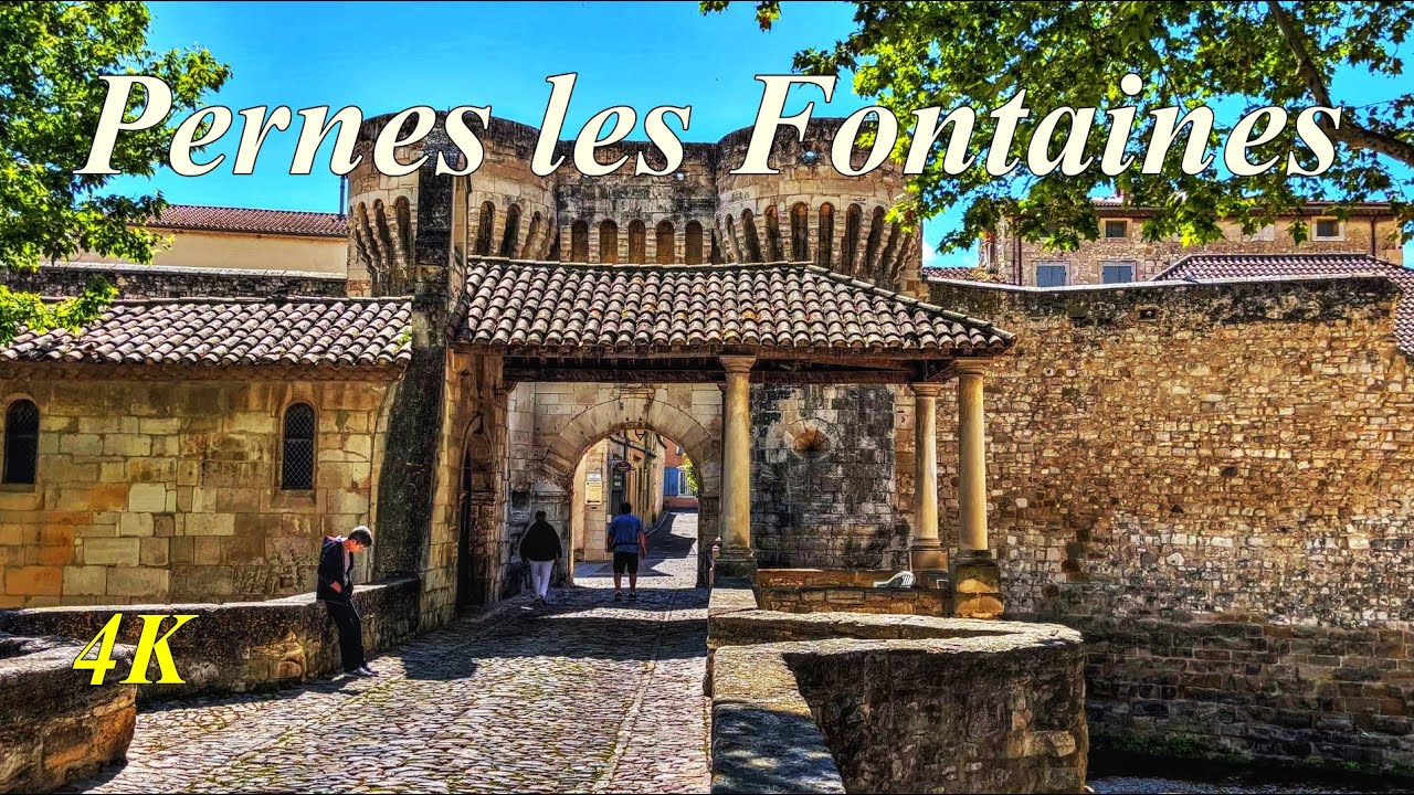 PERNES LES FONTAINES 🏰 Vaucluse - Visite des villes et villages Français [4K]