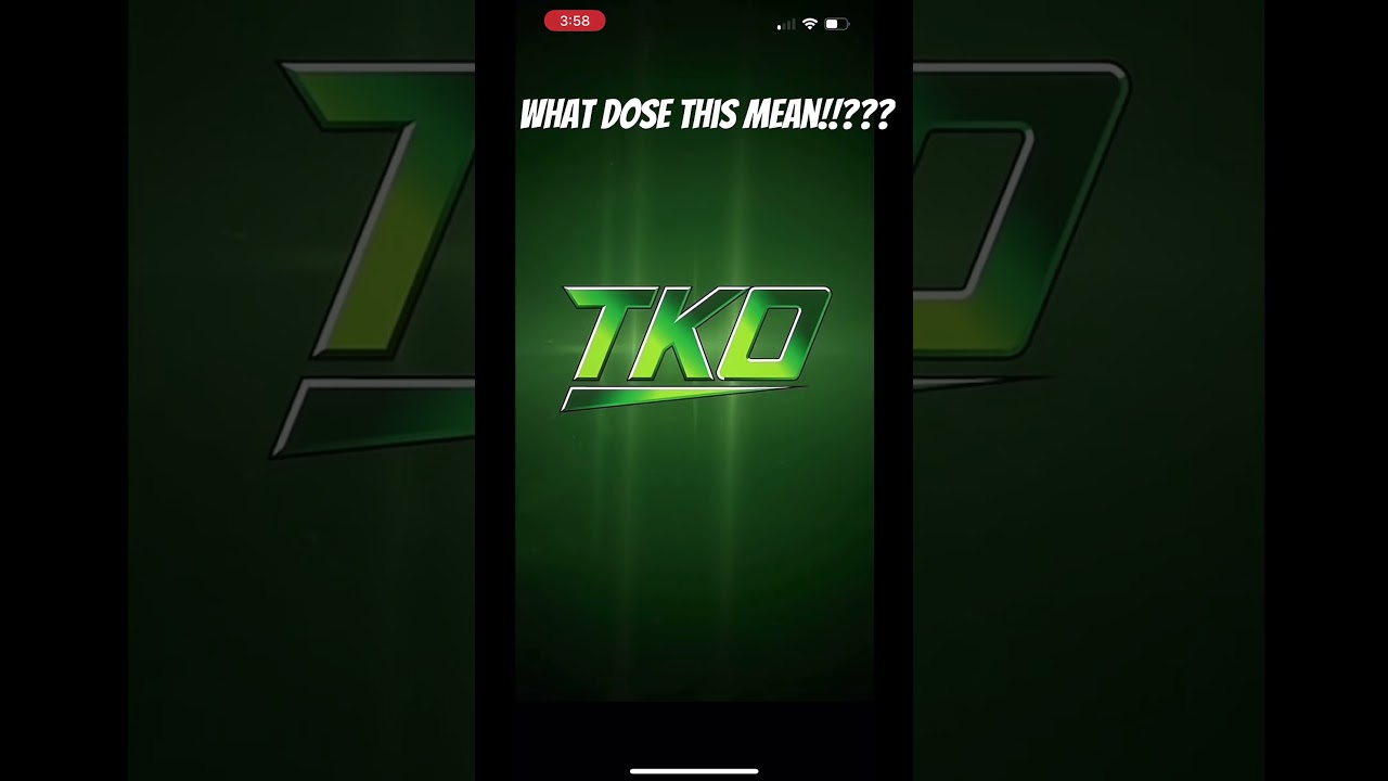 What dose this mean??? #wwe x #ufc #TKO