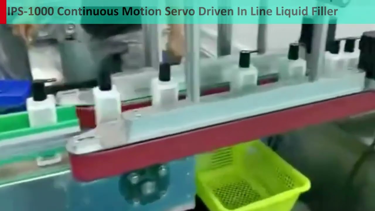 Continuous Motion Servo Driven In Line Liquid Filler