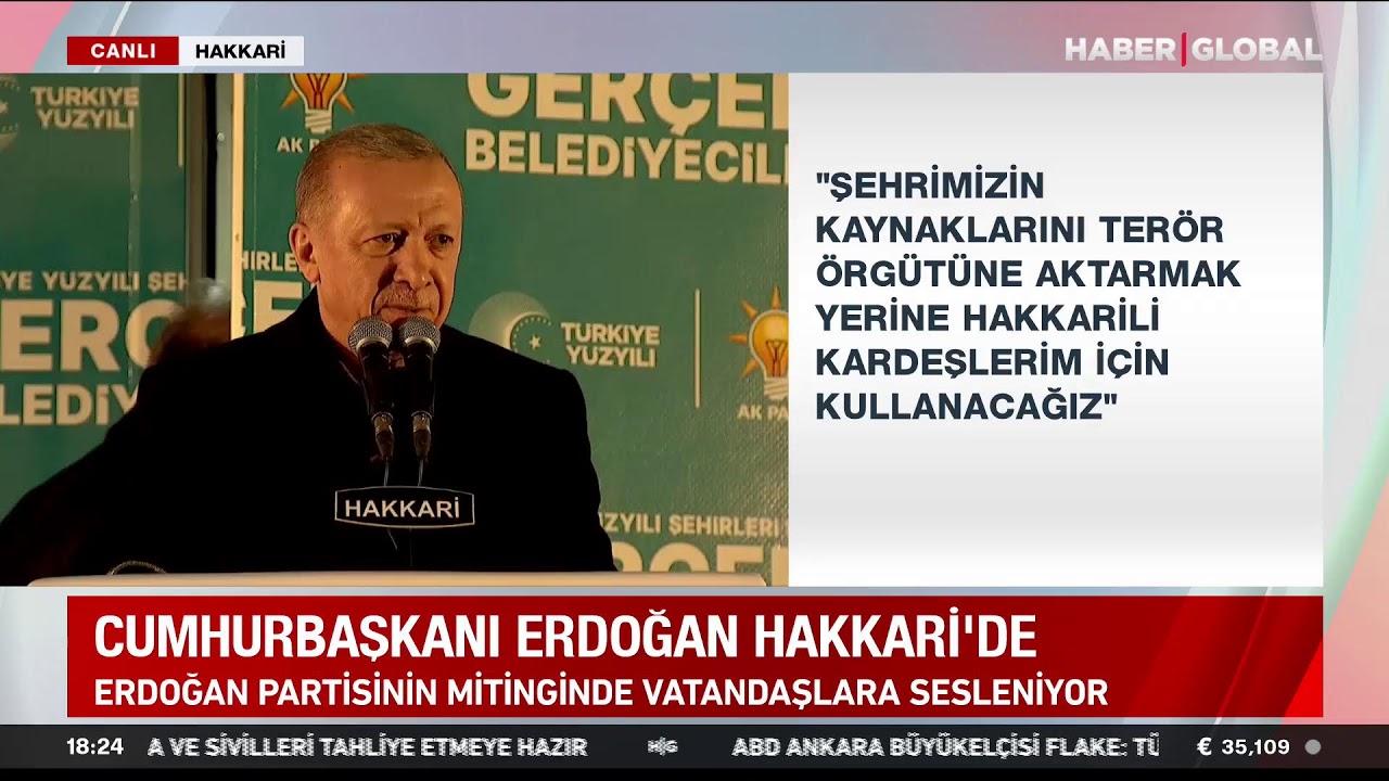CANLI YAYIN | Cumhurbaşkanı Erdoğan Hakkari'de Vatandaşlara Sesleniyor