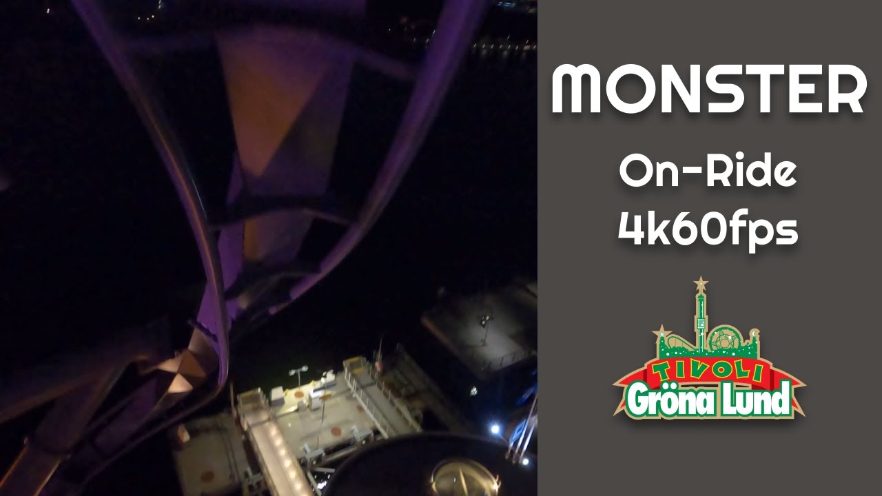 Monster | On-Ride POV Front/Back - Night/Day - 4k60fps | B&M Inverted Coaster | Gröna Lund