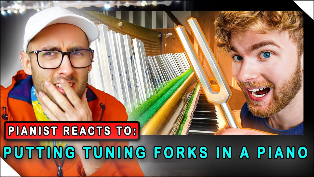 I put 88 TUNING FORKS on my PIANO | Pianist Reacts