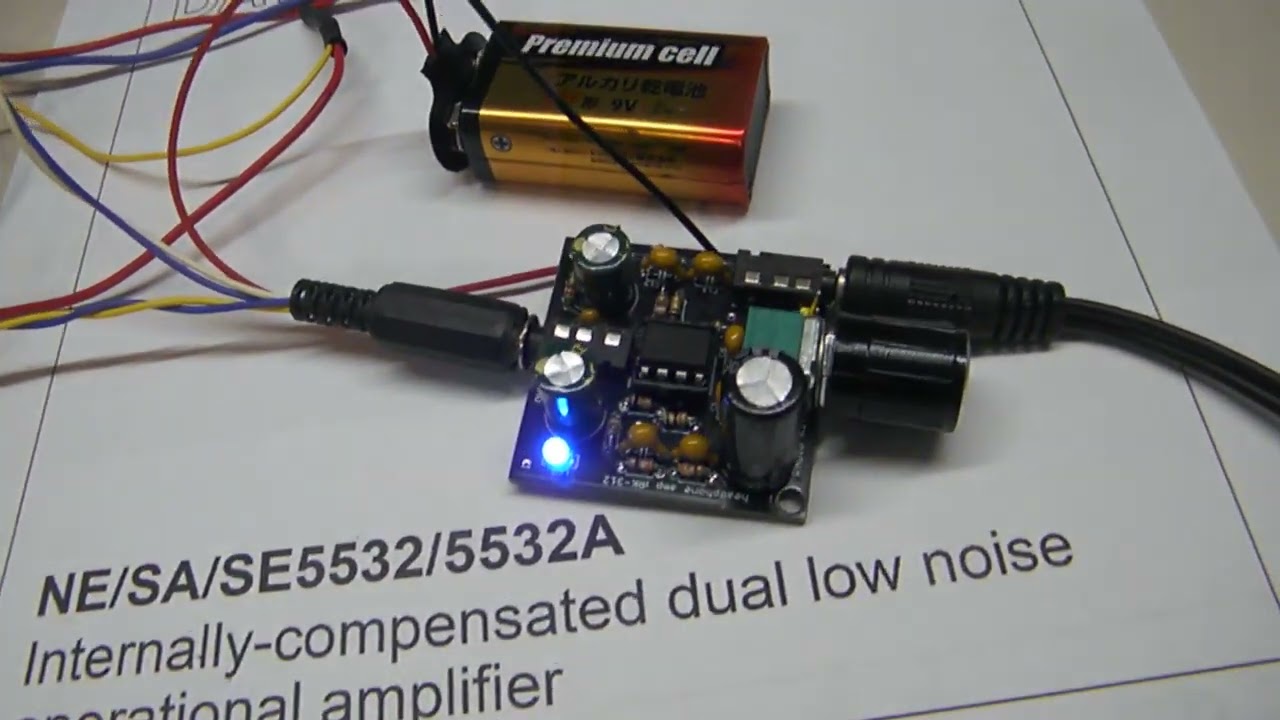 NE5532 single amp for speakers  :  50mW output