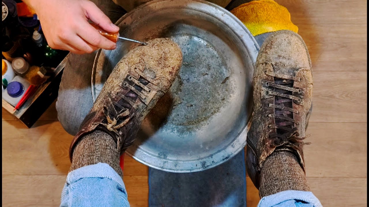 Old Boot EXTRA DIRTY But EXTRA Satisfying And Relaxing I Amazing TRANSFOMATION #asmr #satisfying