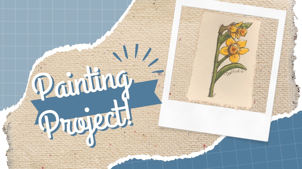 March Flower of the Month: Painting a Daffodil on Cotton Watercolor Paper