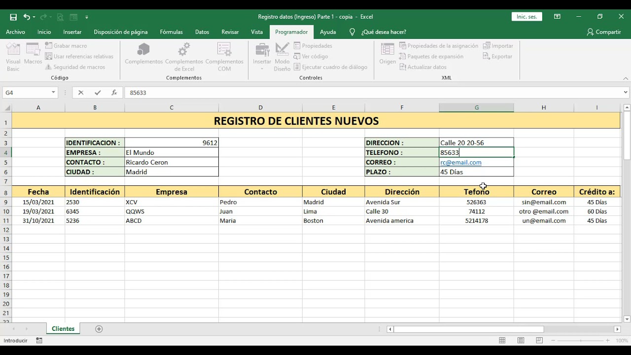 Crear Base de Datos con Macros (Parte1)