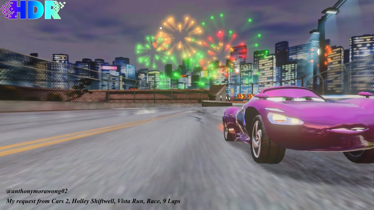 [HDR] Cars 2, Holley Shiftwell, Vista Run, Race, 9 Laps