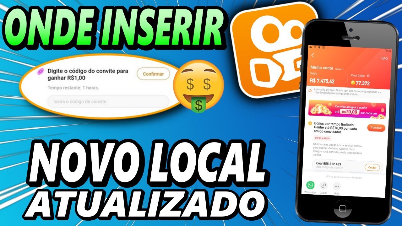 Como COLOCAR CODIGO KWAI | Novo Local | KWAI n&atilde;o APARECE para COLOCAR o CODIGO [RESOLVIDO]