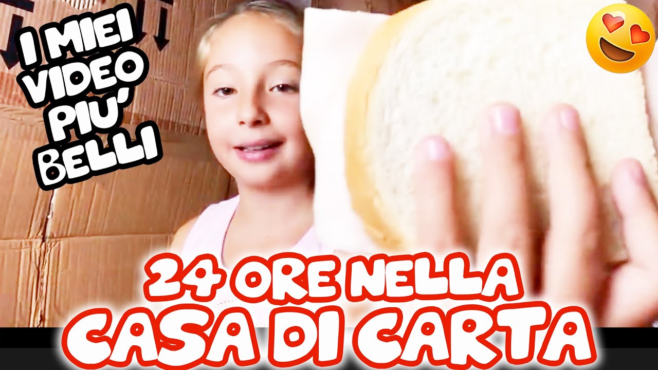 😍 24 ORE NELLA CASA DI CARTA ! - I MIEI VIDEO PIÙ VISTI DI SEMPRE