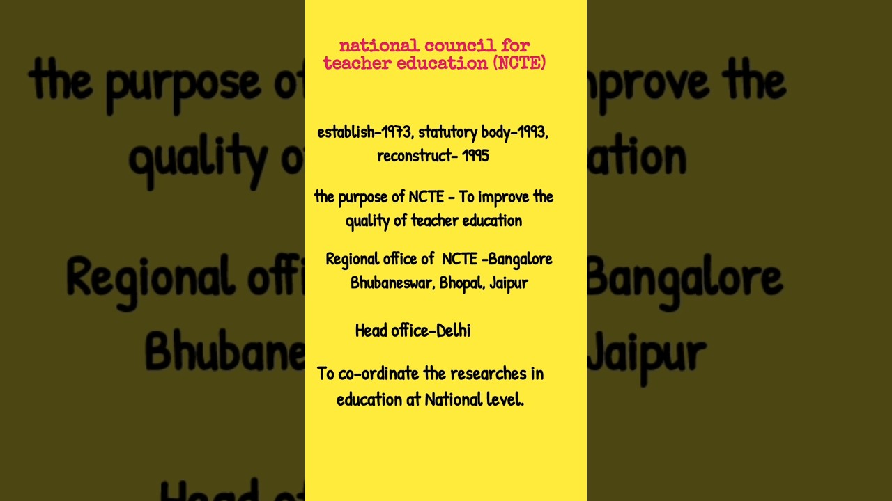 || National council for teacher education || #yt #shortviral #education