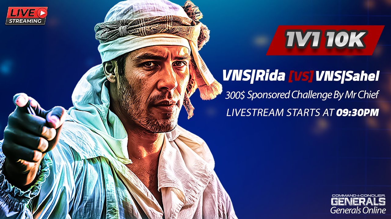 VNS|Rida [vs] VNS|Sahel | 300$ Sponsored Challenge By Mr.Chief - Livestream🔺