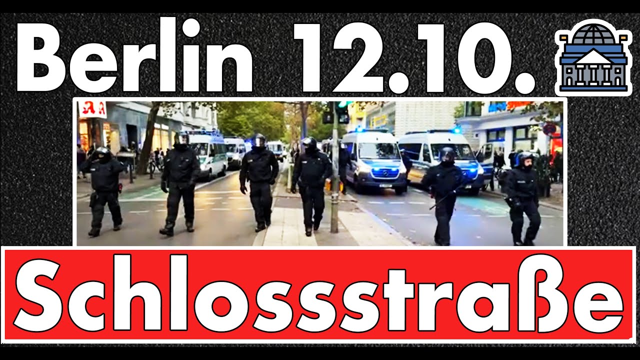 Pal&auml;stina-Demo Berlin Schlossstra&szlig;e 12.10.2024 - Straftaten am laufenden Band & Polizei stink sauer!