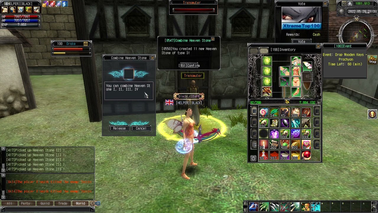Let's play Last Chaos Black oldschool - Combine Heaven Stone to Upgrade