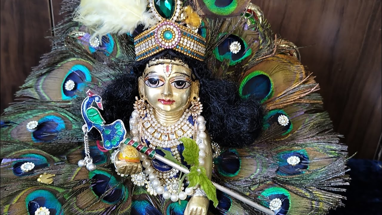 🦚Laddu Gopal Ekadashi Shringar 🦚| Beautiful Peacock Theme Decoration🪈@anussakhihomekitchen6016 