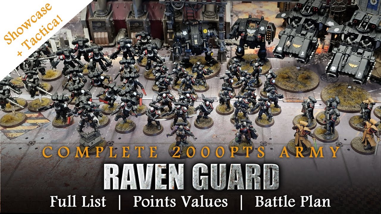 RAVEN GUARD Space Marines 10th Edition 2000pts List Warhammer 40K Complete Army Showcase + Tactics