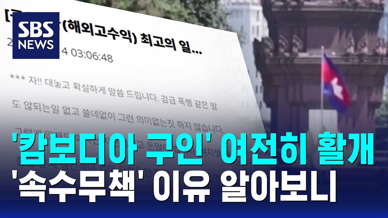 '캄보디아 구인' 여전히 활개 치는데&hellip;'속수무책' 이유 알아보니 / SBS