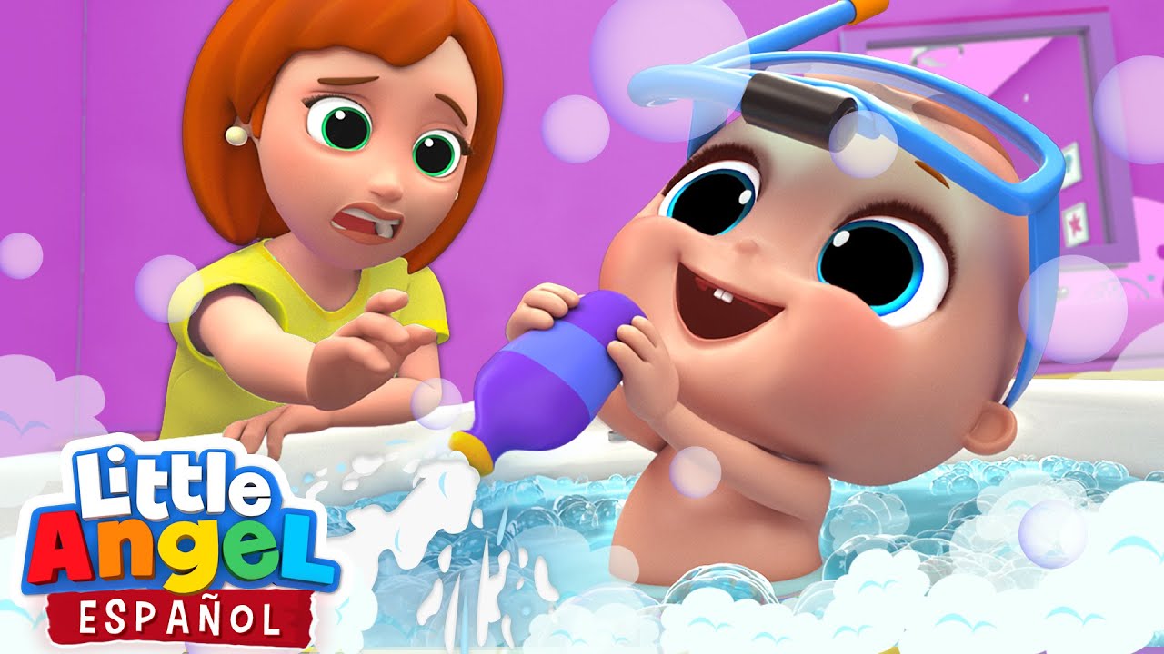 La Cancion del Ba&ntilde;o del Beb&eacute; Juan 👶🏼🛁| Canciones Infantiles | Little Angel Espa&ntilde;ol