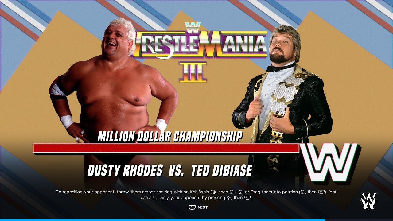 [WWE 2K24] Dusty Rhodes vs. Ted Dibiase (Million Dollar Championship)