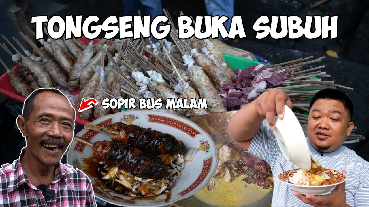 TONGSENG BUKA SUBUH YANG JUALAN EKS SOPIR BUS MALAM!! Sate Pak Parjo Solo