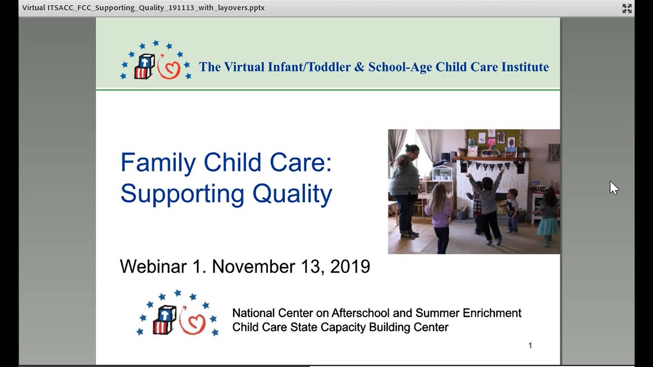 Family Child Care: Supporting Quality