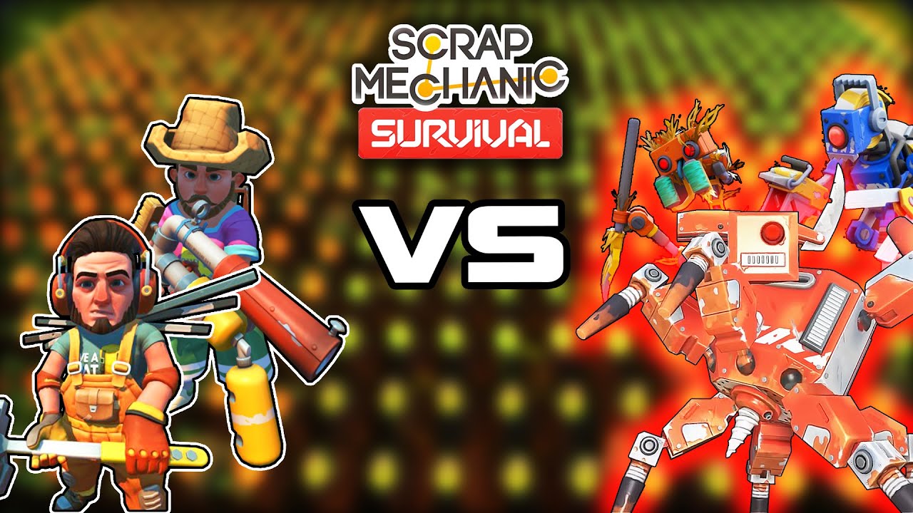 Defending 2500 Crops From Waves of Farmbots! (Scrap Mechanic Survival Gameplay)