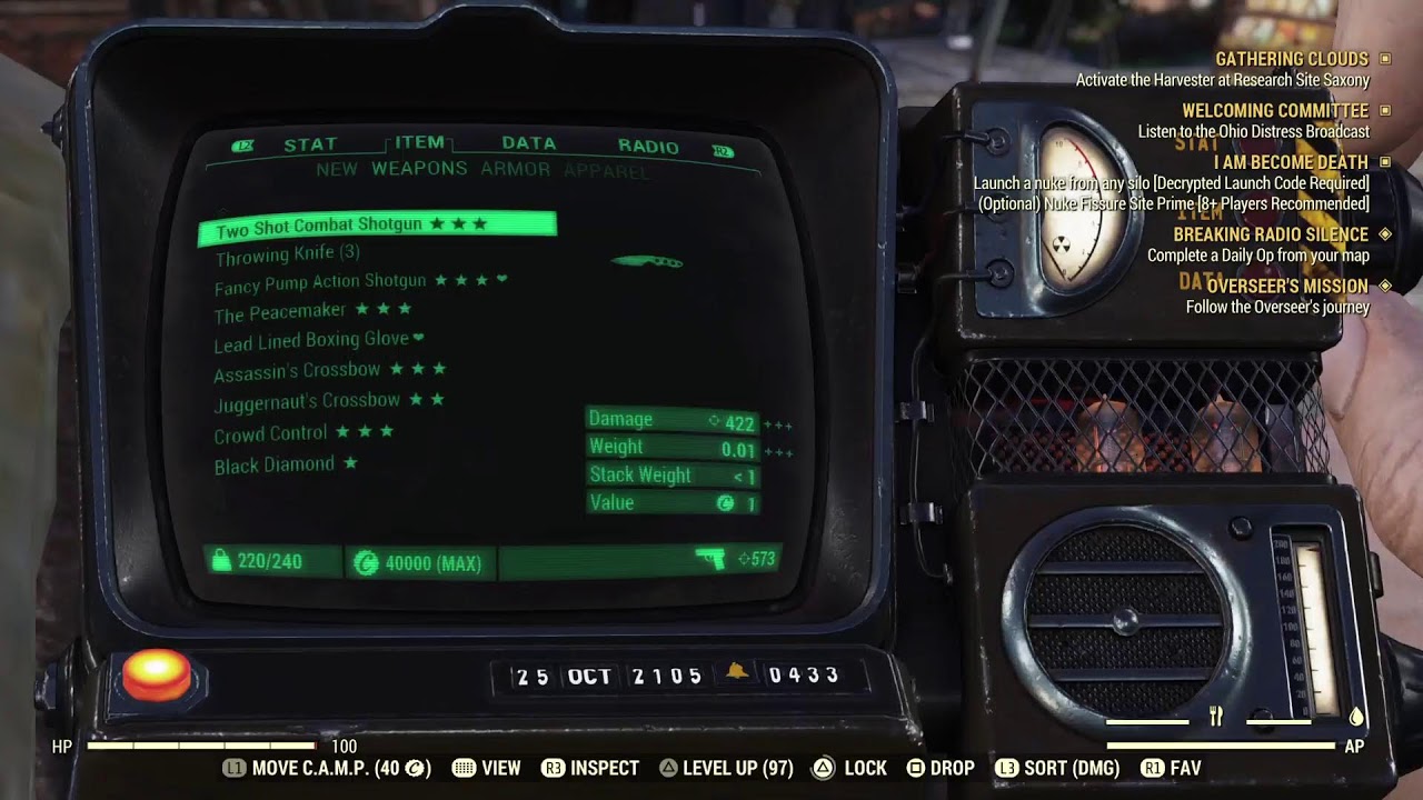 Fallout 76 - Leveling up/events/quests/exploring (PS5)