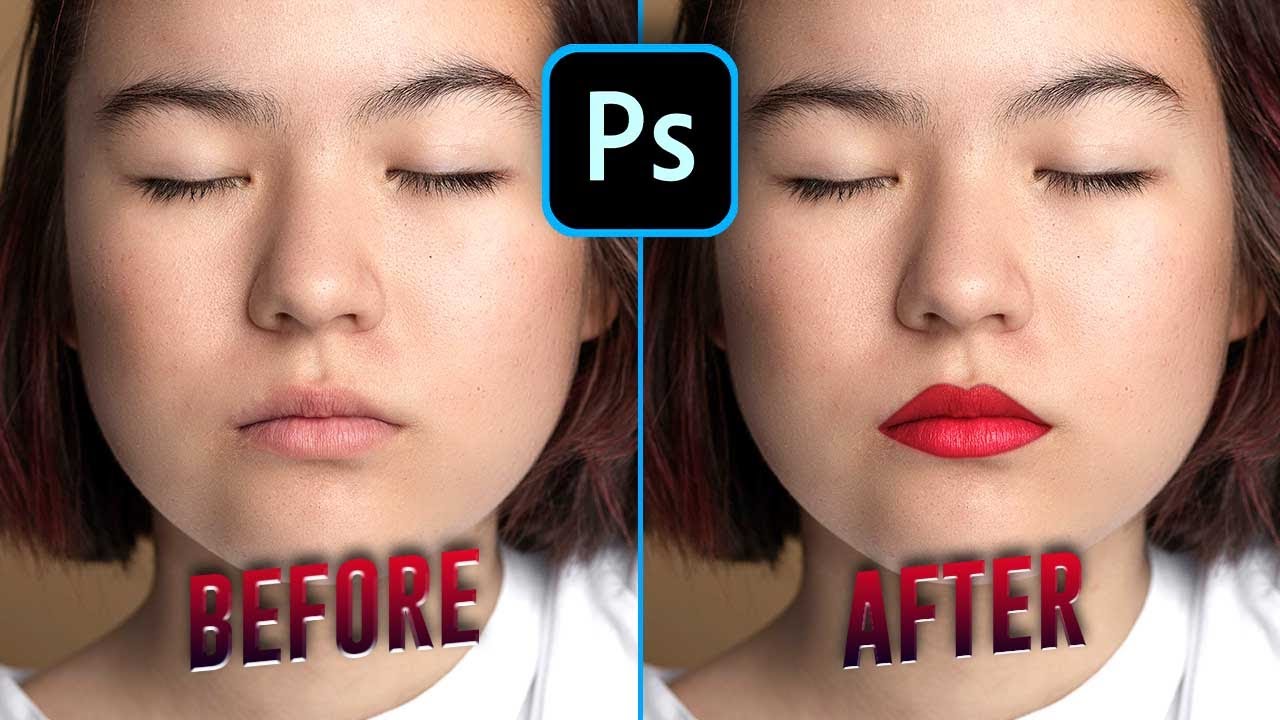 How to create Realistic Lipstick in Photoshop | Change Lip color Photoshop | Photoshop Tutorial