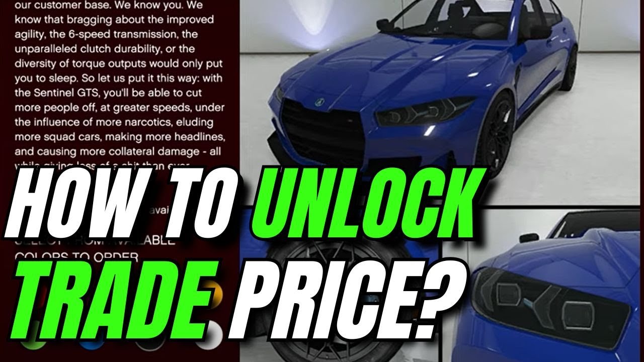 GTA5 | How to unlock trade price for Ubermacht Sentinel GTS