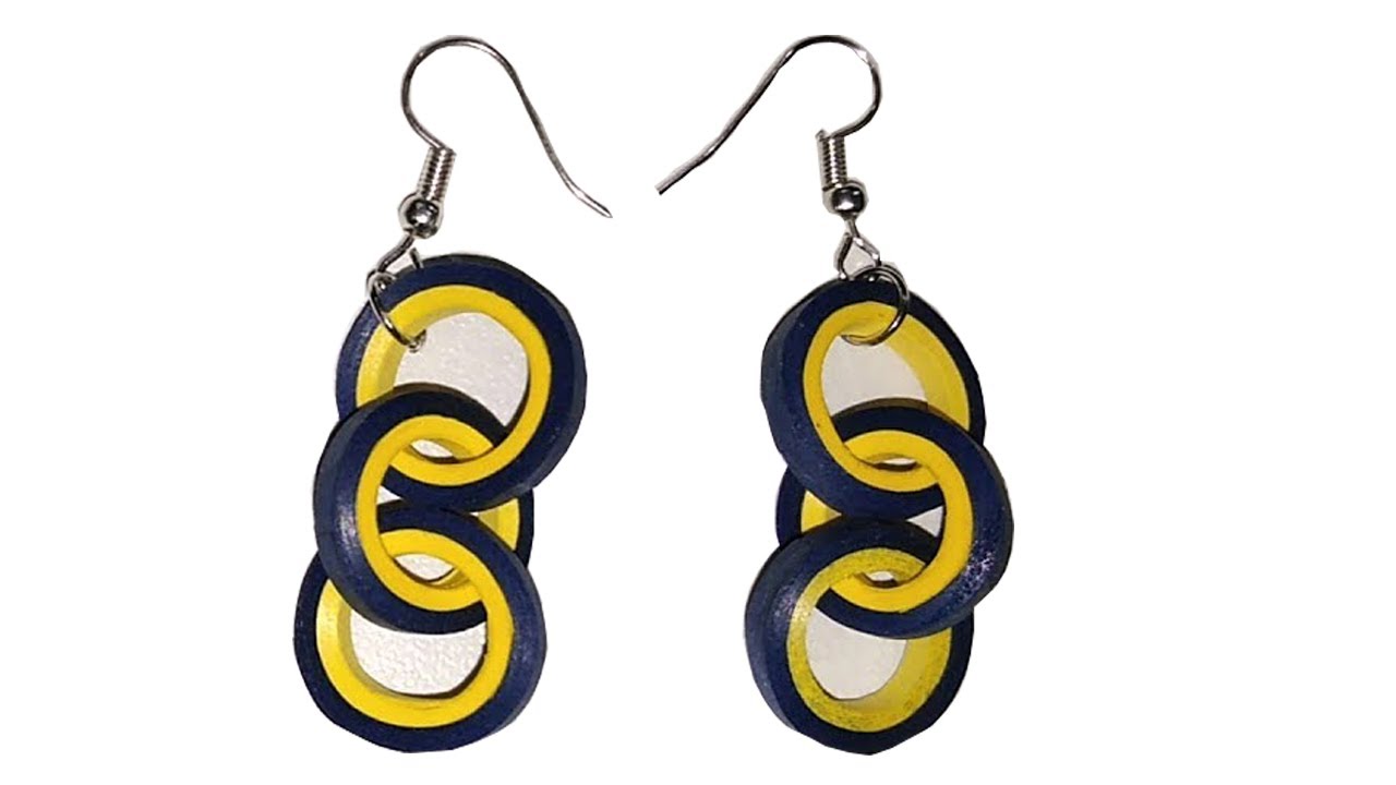 looped quilling earrings | quilling earrings | quilling paper earrings