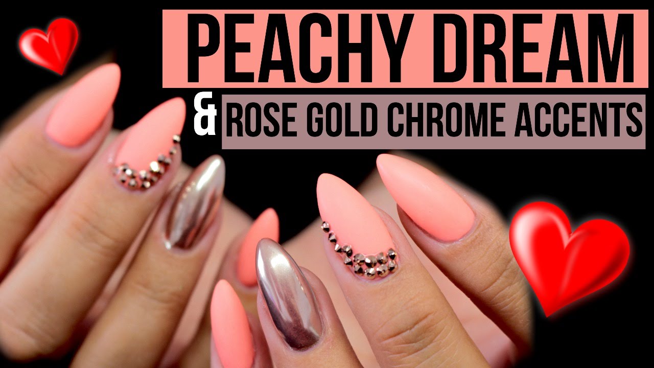 NEON PEACHY DREAM, ROSE GOLD CHROME & SWAROVSKI ACCENTS | LED LAMP REVIEW