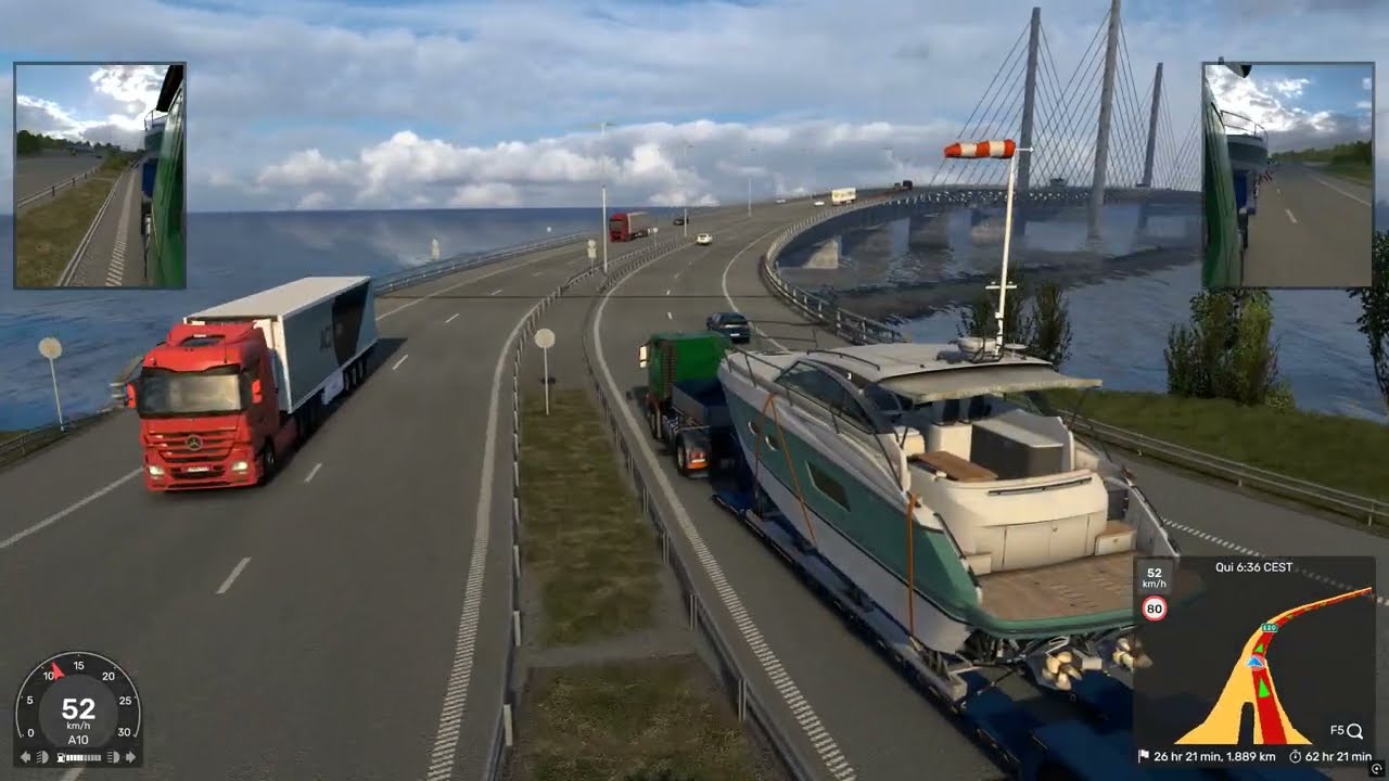 Euro Truck Simulator 2:  Transportando  Iate de Luxo