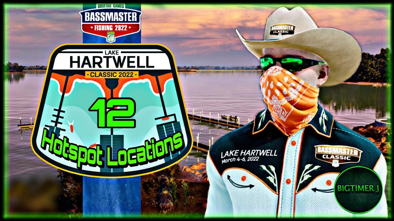 12 Hotspot Locations - Lake Hartwell - Bassmaster Fishing 2022 🎣