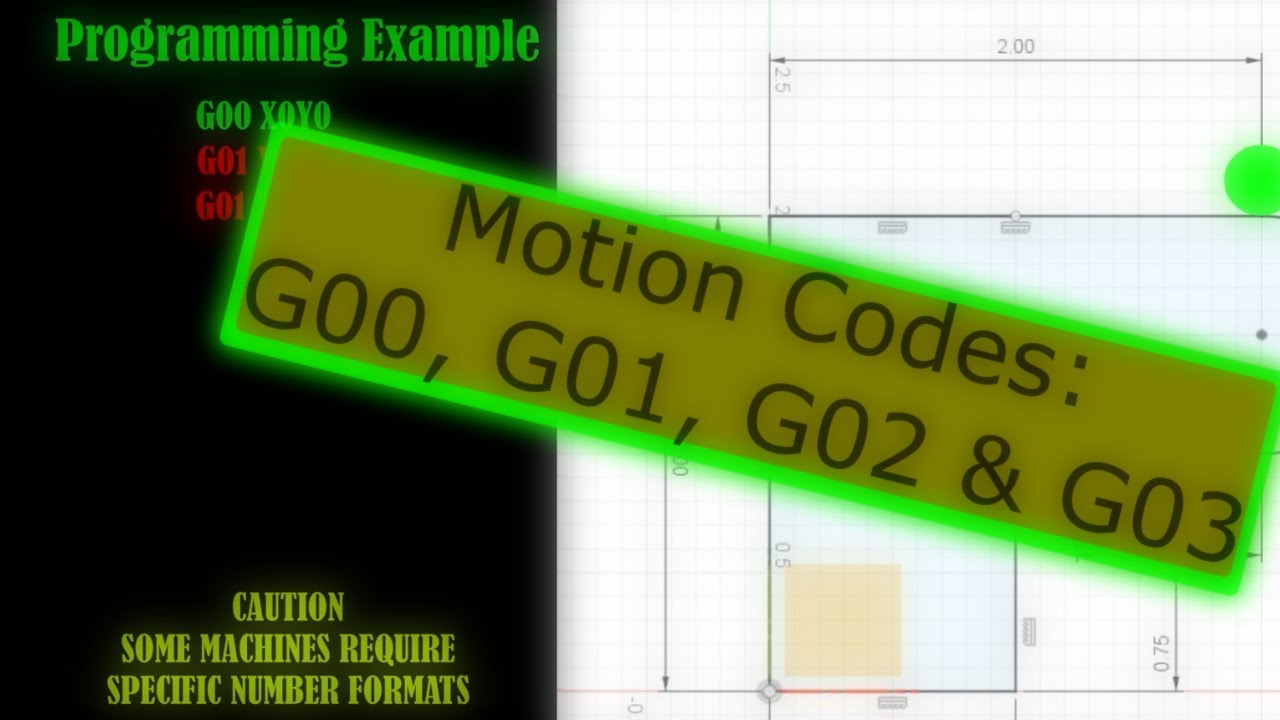 Motion Codes - G00, G01, G02 & G03
