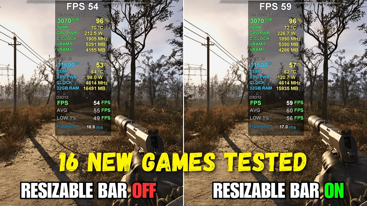 Resizable BAR in 2025 | ON vs OFF in 16 New Games! (RTX 3070)